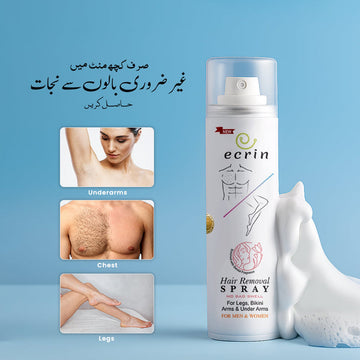 Ecrin Hair Removal Foaming Spray - Advance Formula with Refreshing Fragrance (200ml)