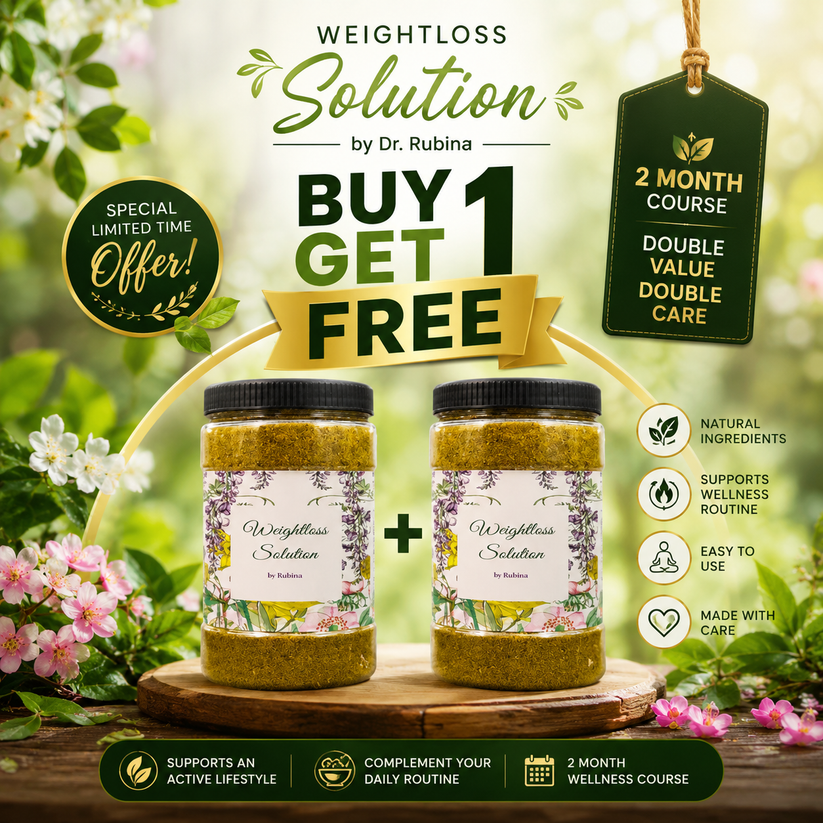 Weightloss Solution (1 Month Plan) By Dr Rubina By 1 Get 1 Free